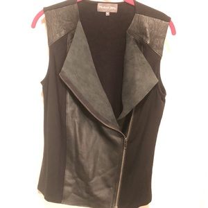 Michael Stars Leather Front Vest